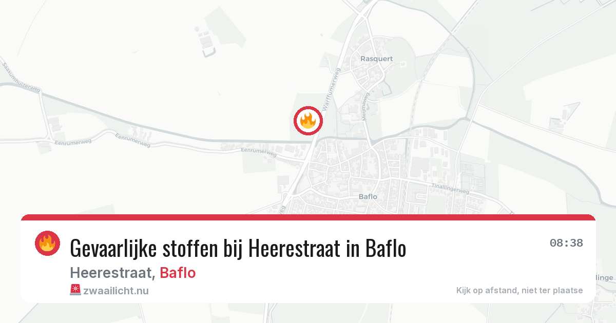 Gevaarlijke stoffen bij Heerestraat in Baflo — 15 apr 2026