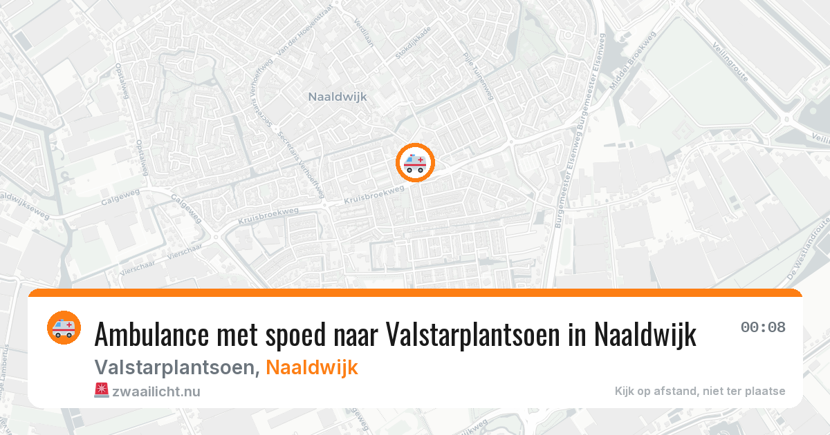 Ambulance met spoed naar Valstarplantsoen in Naaldwijk — 14 mrt 2026