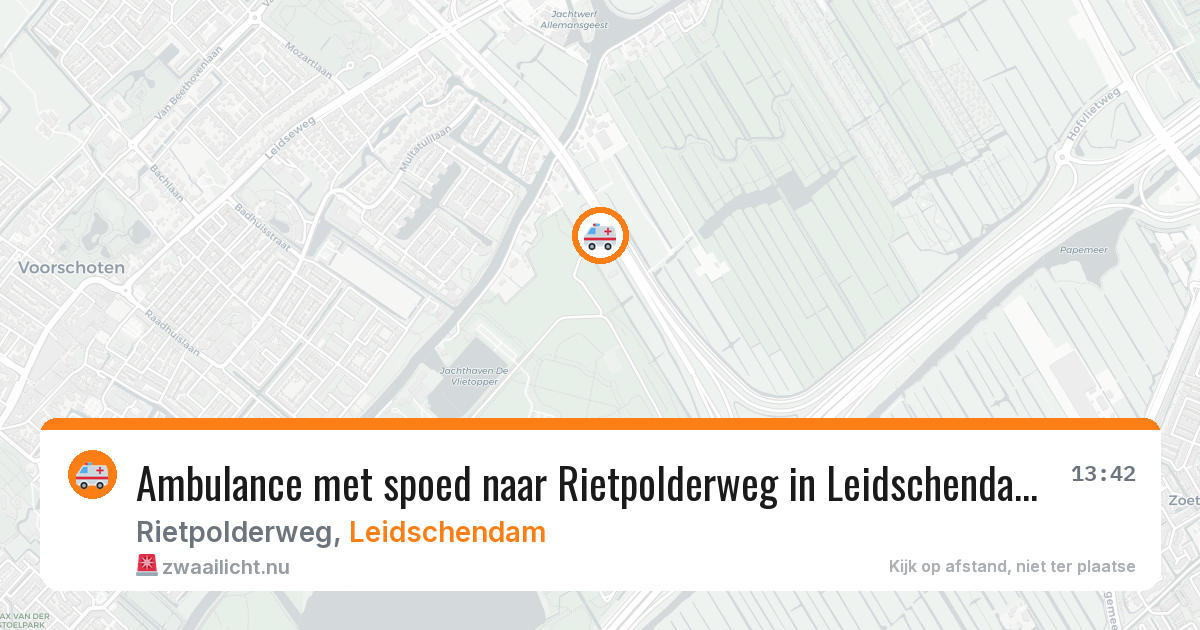 Ambulance met spoed naar Rietpolderweg in Leidschendam — 22 mei 2026