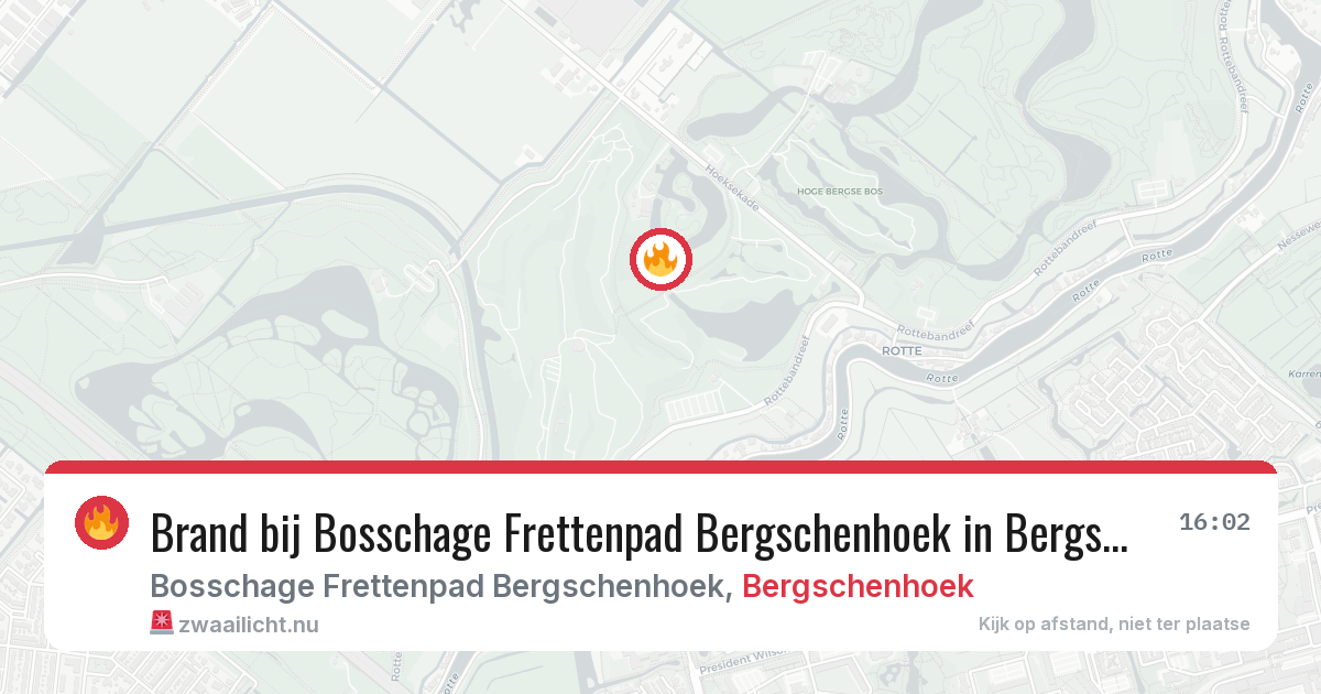 Brand bij Bosschage Frettenpad Bergschenhoek in Bergschenhoek — 21 jul 2026