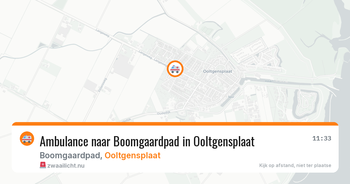 Ambulance naar Boomgaardpad in Ooltgensplaat — 17 mei 2026