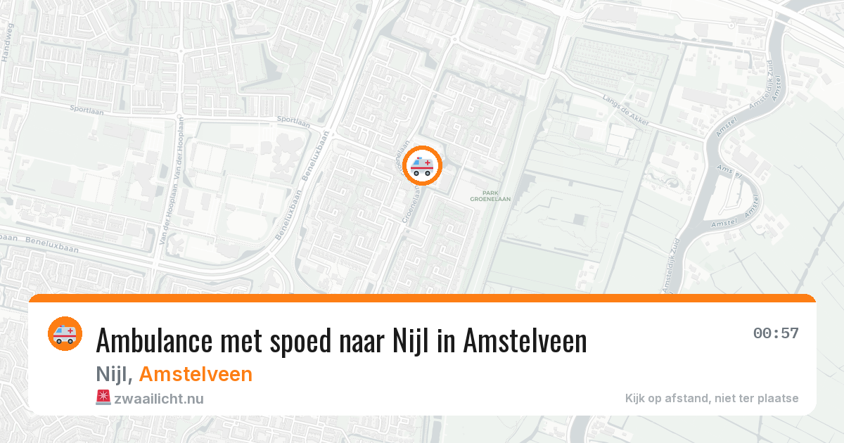 Ambulance met spoed naar Nijl in Amstelveen — 19 jul 2026