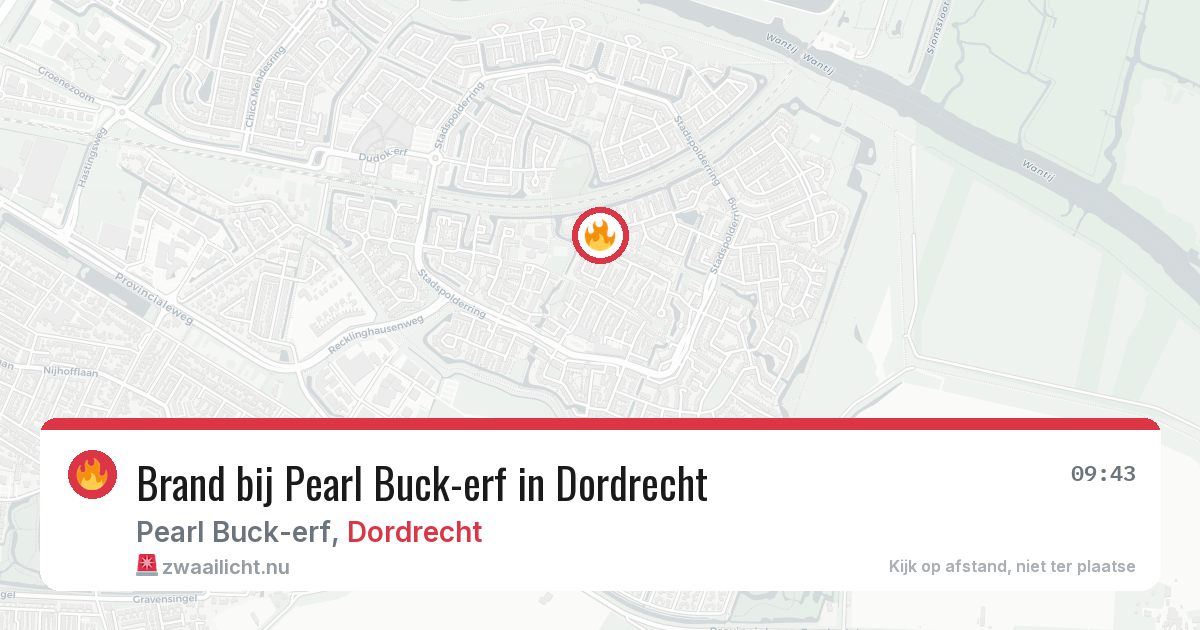 Brand bij Pearl Buck-erf in Dordrecht — 25 jul 2026