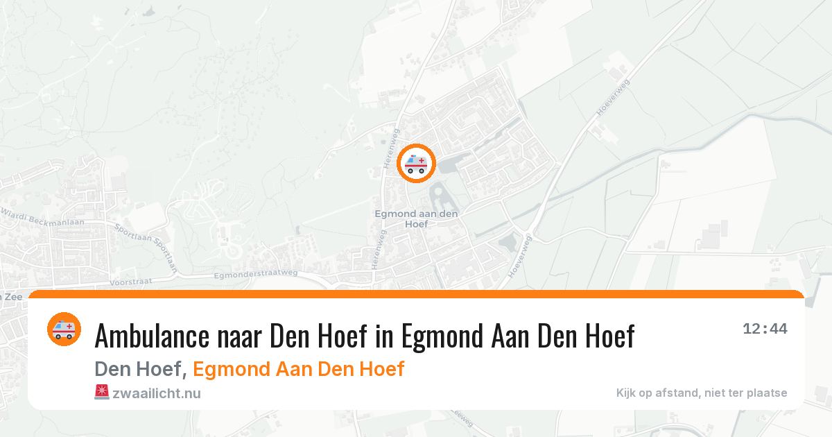 Ambulance naar Den Hoef in Egmond Aan Den Hoef — 10 jul 2026
