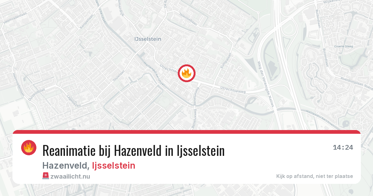 Reanimatie bij Hazenveld in Ijsselstein — 14 feb 2026