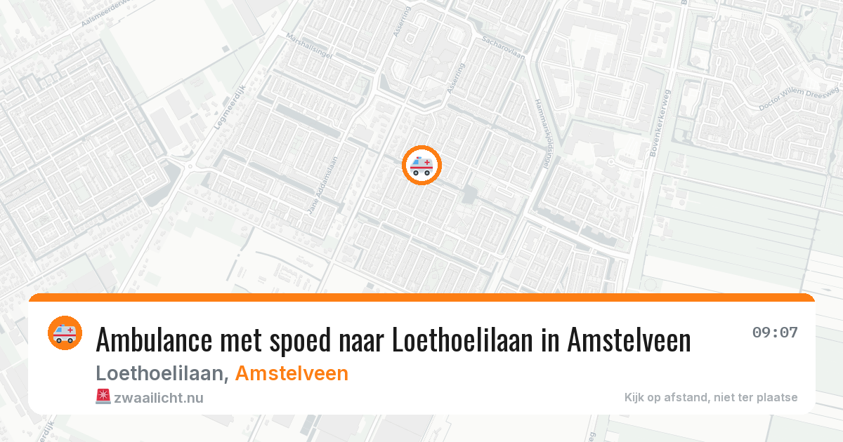 Ambulance met spoed naar Loethoelilaan in Amstelveen — 26 jul 2026