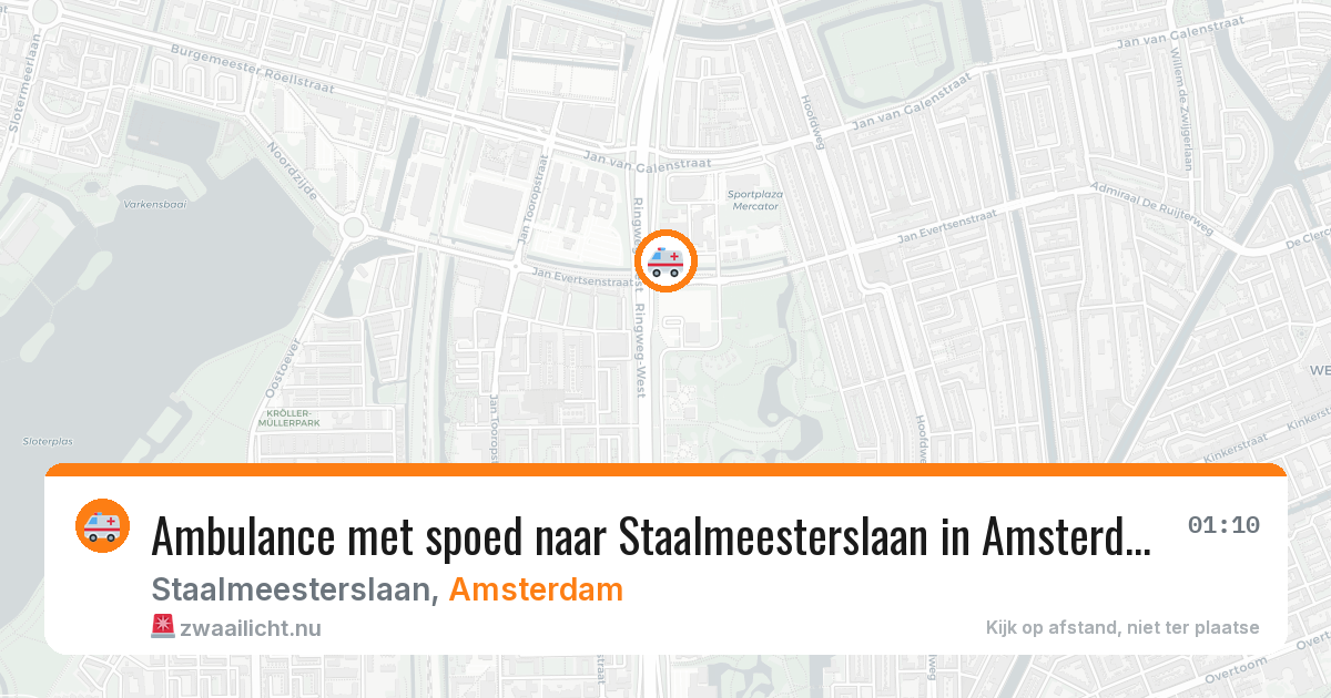Ambulance met spoed naar Staalmeesterslaan in Amsterdam — 22 mrt 2026