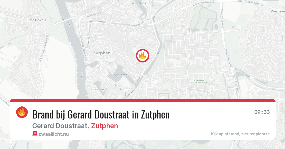 Brand bij Gerard Doustraat in Zutphen — 23 jul 2026