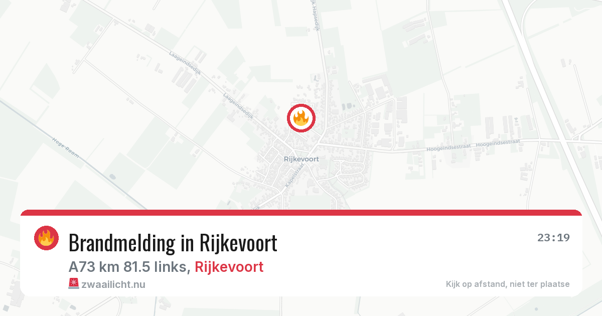 Brandmelding in Rijkevoort — 13 apr 2026