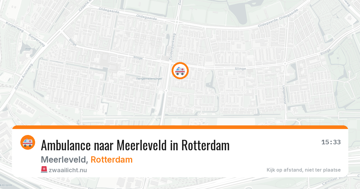 Ambulance naar Meerleveld in Rotterdam — 1 jun 2026