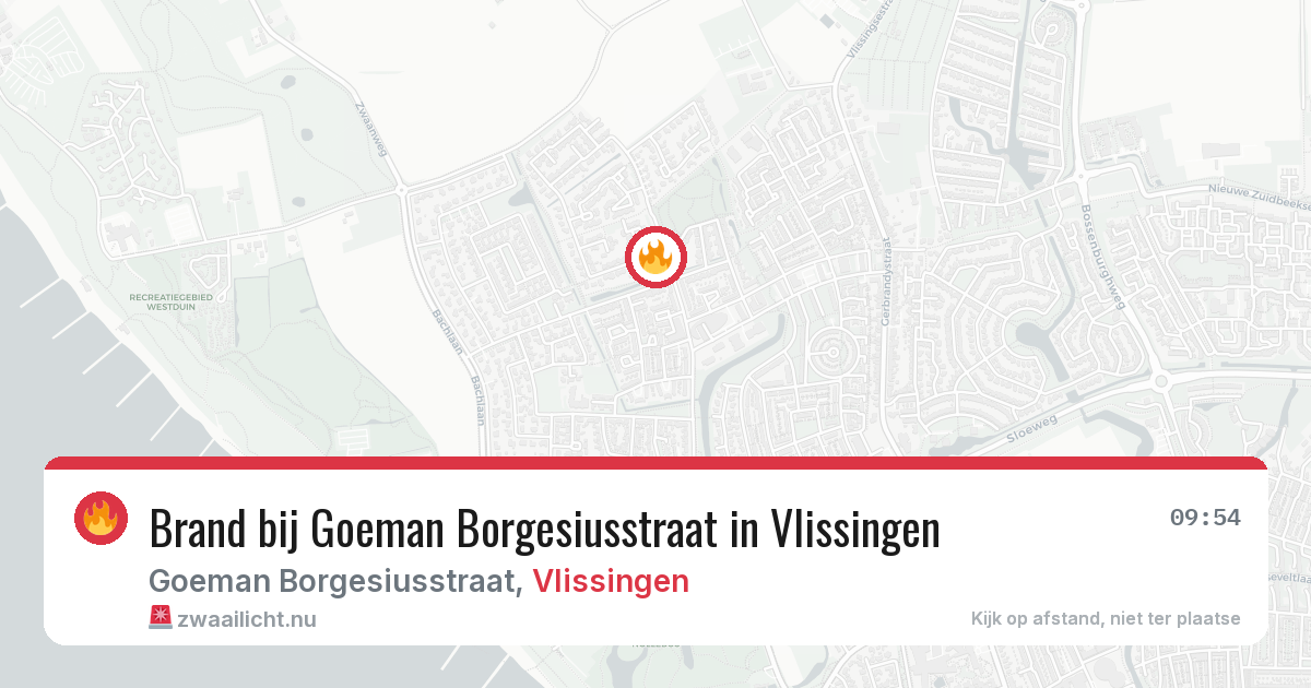 Brand bij Goeman Borgesiusstraat in Vlissingen — 22 jul 2026