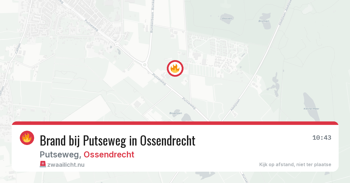 Brand bij Putseweg in Ossendrecht — 18 jul 2026