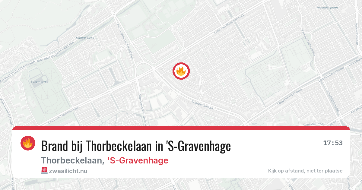 Brand bij Thorbeckelaan in 'S-Gravenhage — 24 jul 2026
