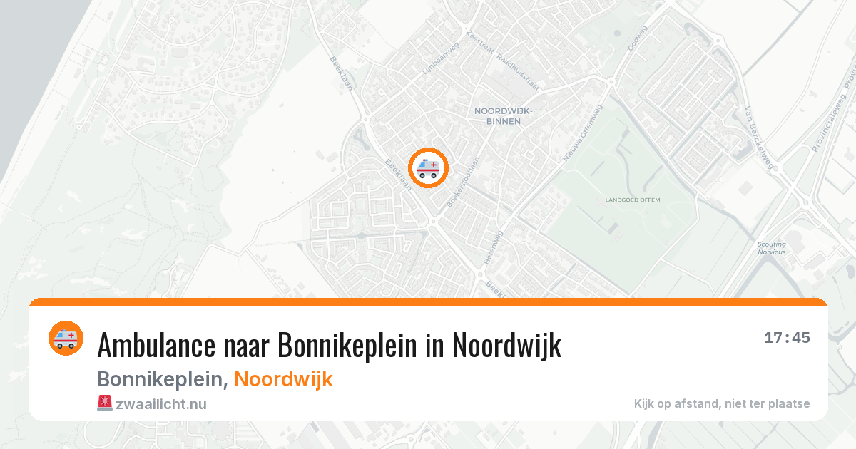 Ambulance naar Bonnikeplein in Noordwijk — 26 jul 2026
