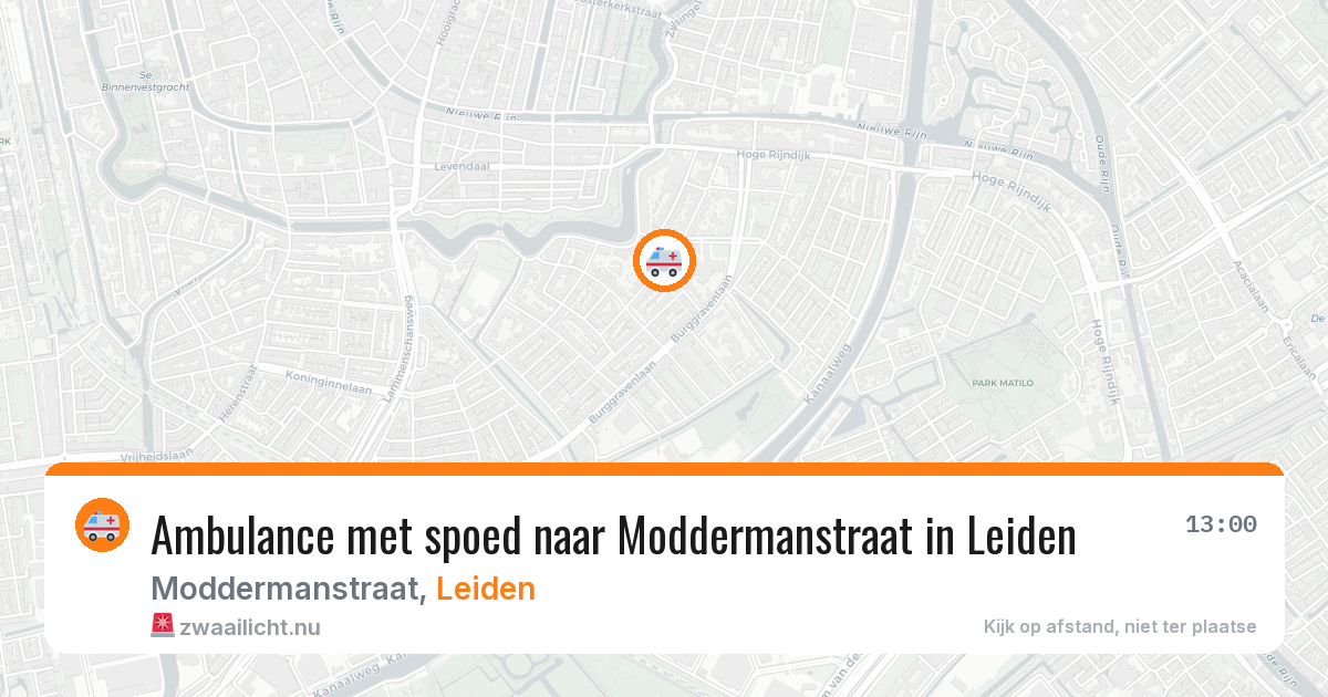 Ambulance met spoed naar Moddermanstraat in Leiden — 26 feb 2026