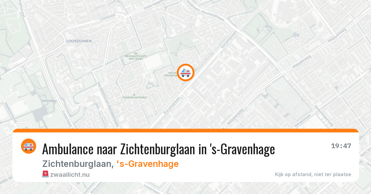 Ambulance naar Zichtenburglaan in 's-Gravenhage — 13 jul 2026