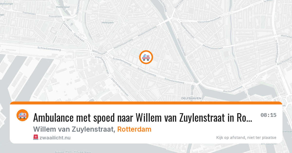 Ambulance met spoed naar Willem van Zuylenstraat in Rotterdam — 18 jul 2026