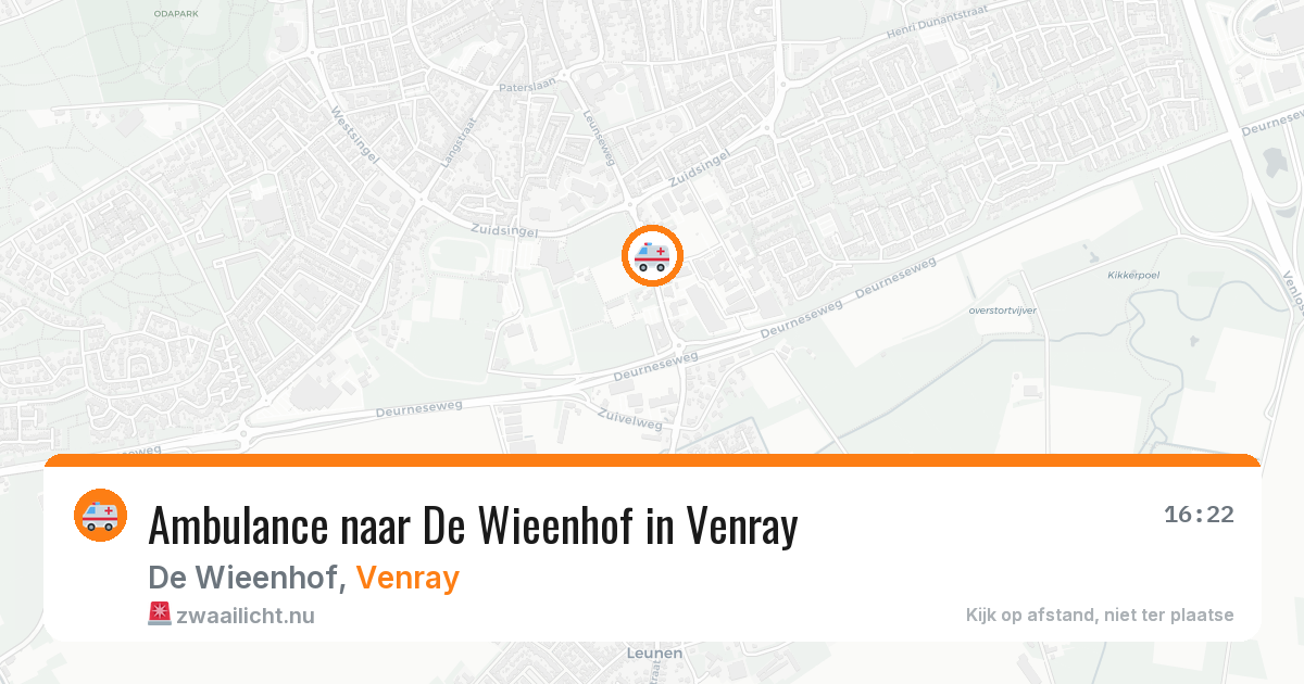 Ambulance naar De Wieenhof in Venray — 20 jul 2026