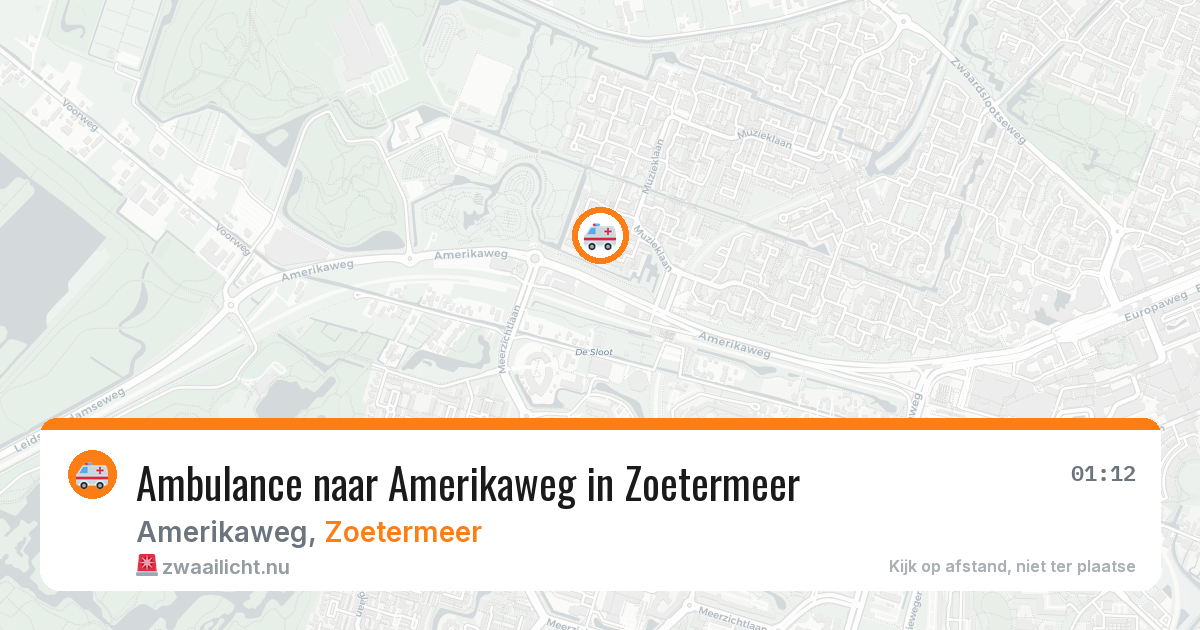 Ambulance naar Amerikaweg in Zoetermeer — 17 jul 2026