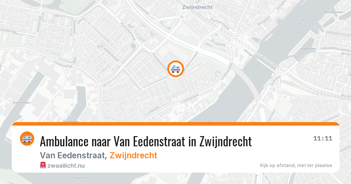 Ambulance naar Van Eedenstraat in Zwijndrecht — 10 jul 2026