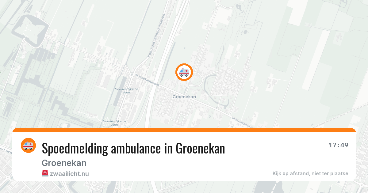 Spoedmelding ambulance in Groenekan — 21 mrt 2026