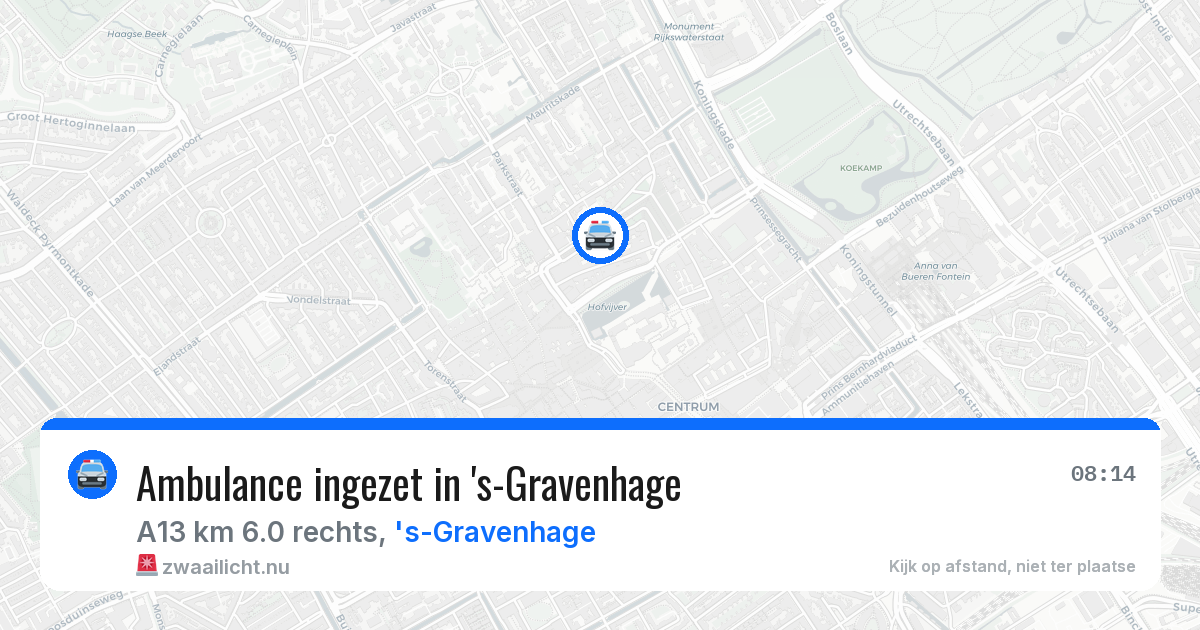 Ambulance ingezet in 's-Gravenhage — 9 jun 2026