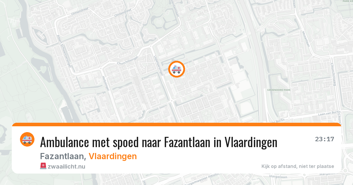 Ambulance met spoed naar Fazantlaan in Vlaardingen — 13 apr 2026
