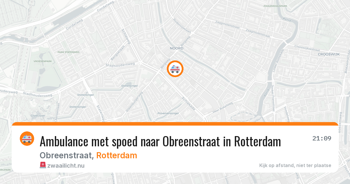 Ambulance met spoed naar Obreenstraat in Rotterdam — 24 mrt 2026