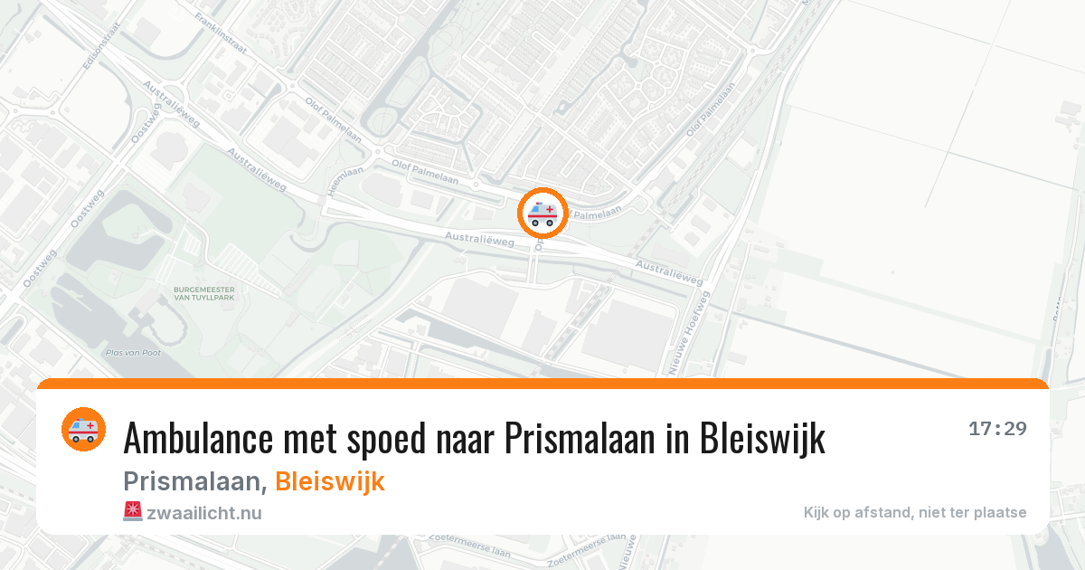 Ambulance met spoed naar Prismalaan in Bleiswijk — 23 jul 2026