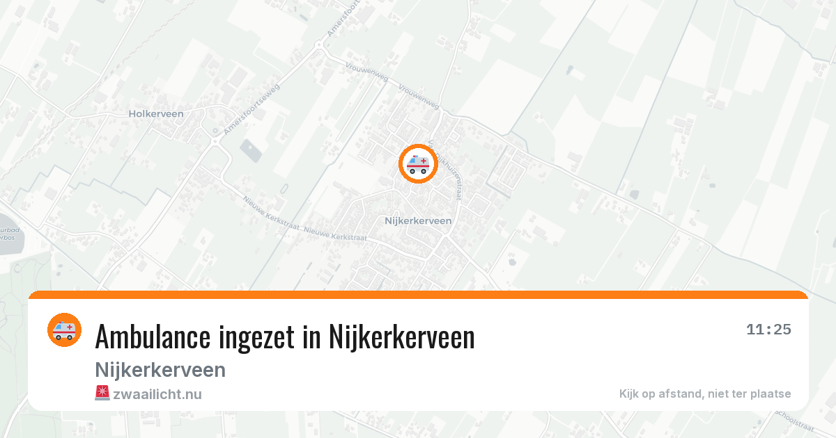 Ambulance ingezet in Nijkerkerveen — 2 jul 2026