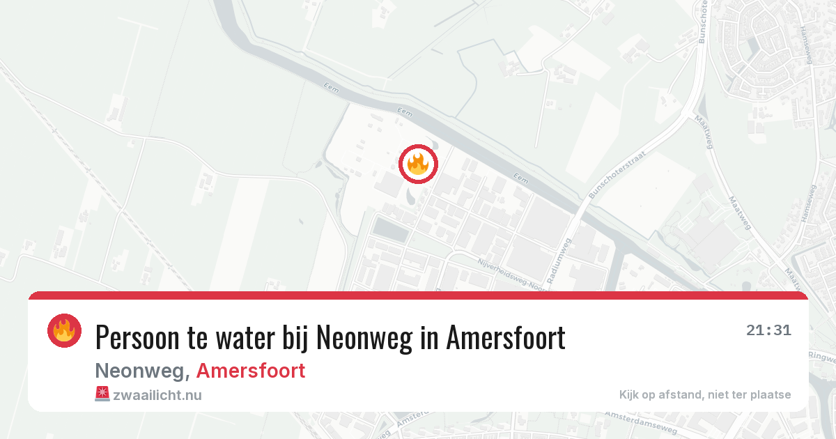 Persoon te water bij Neonweg in Amersfoort — 20 jul 2026