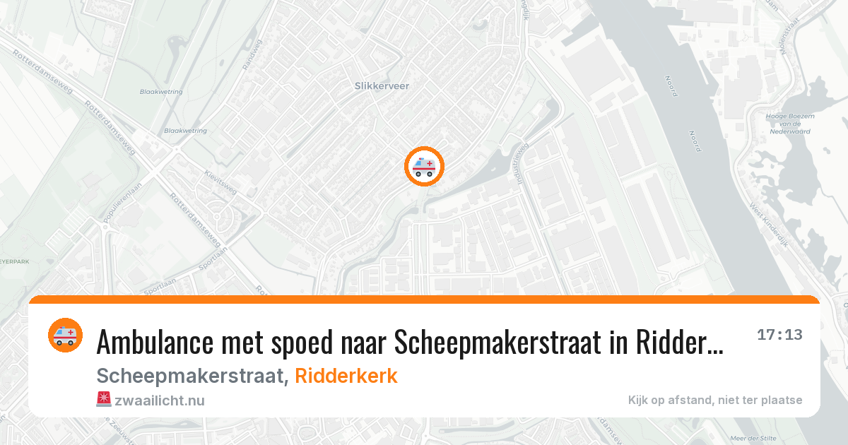 Ambulance met spoed naar Scheepmakerstraat in Ridderkerk — 31 mei 2026