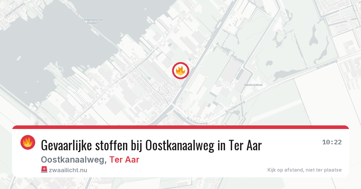 Gevaarlijke stoffen bij Oostkanaalweg in Ter Aar — 28 feb 2026