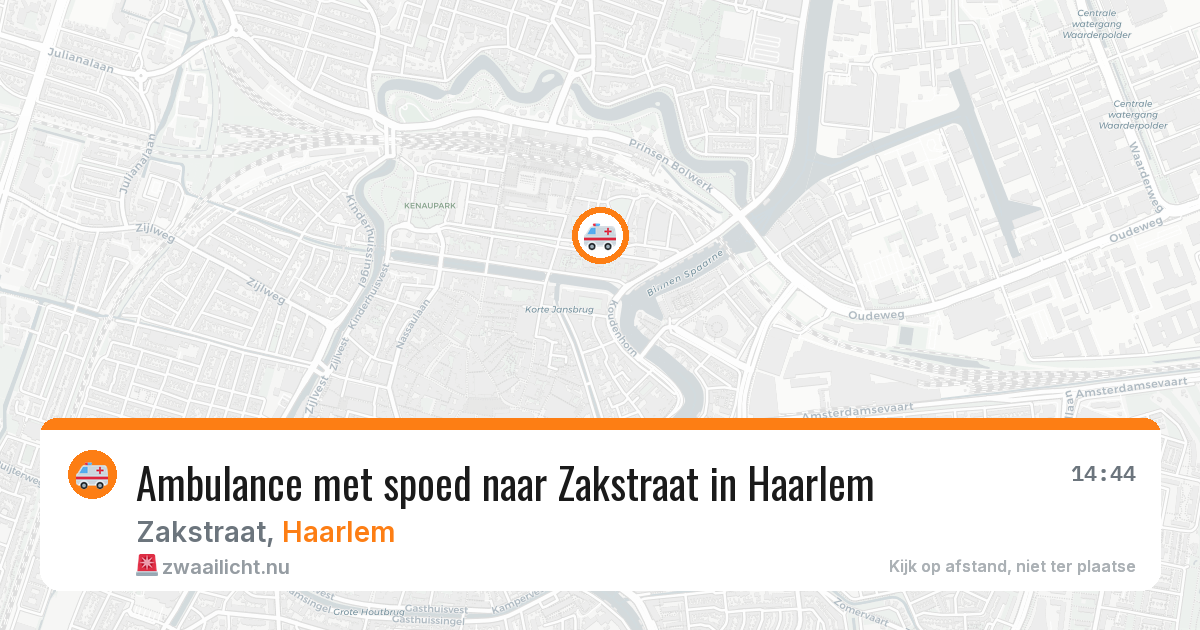 Ambulance met spoed naar Zakstraat in Haarlem — 23 mei 2026