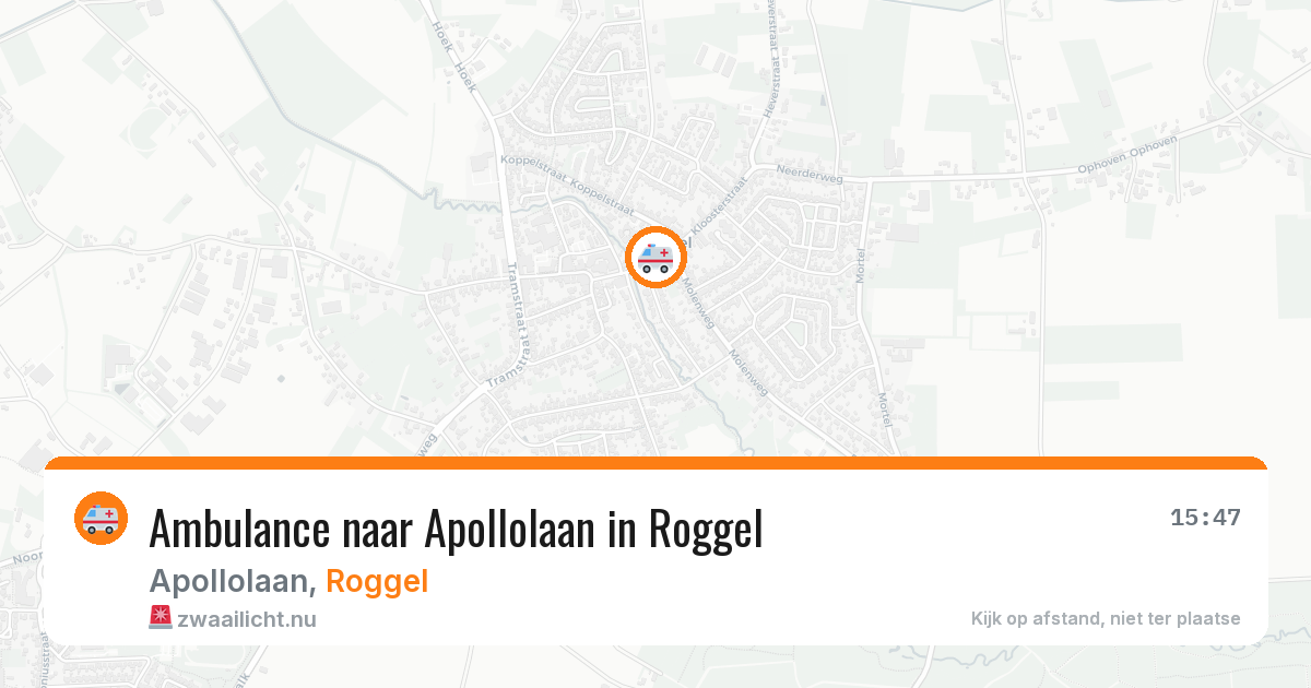Ambulance naar Apollolaan in Roggel — 24 jun 2026