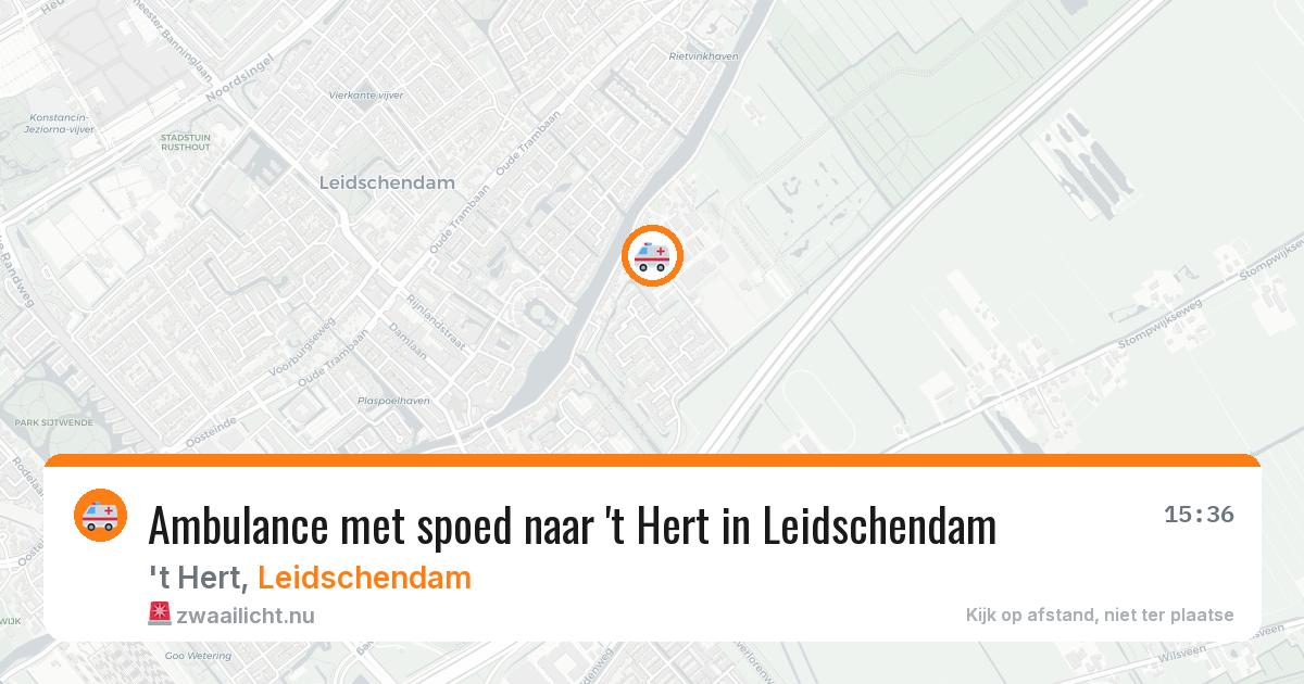 Ambulance met spoed naar 't Hert in Leidschendam — 7 mei 2026