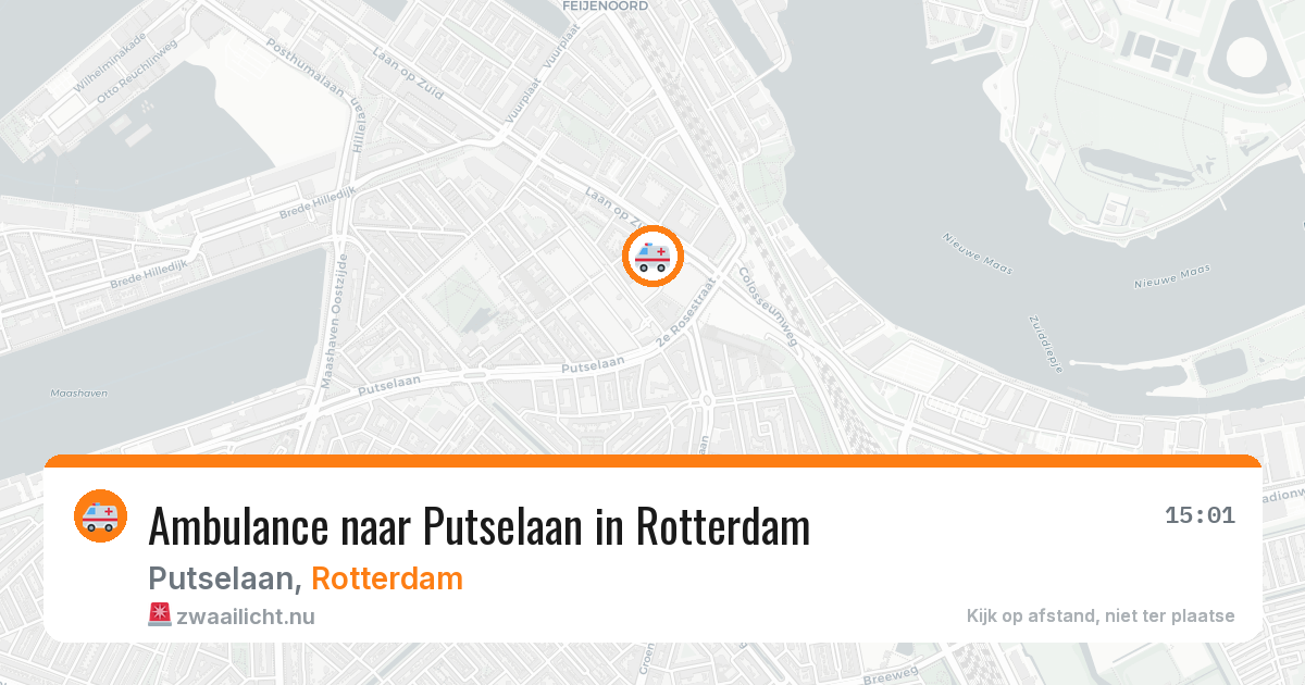 Ambulance naar Putselaan in Rotterdam — 21 mrt 2026