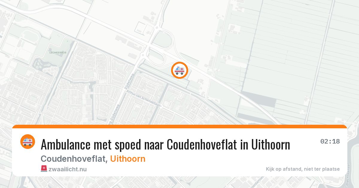 Ambulance met spoed naar Coudenhoveflat in Uithoorn — 15 mei 2026
