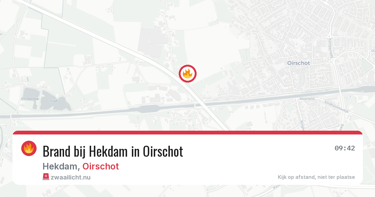 Brand bij Hekdam in Oirschot — 25 mrt 2026