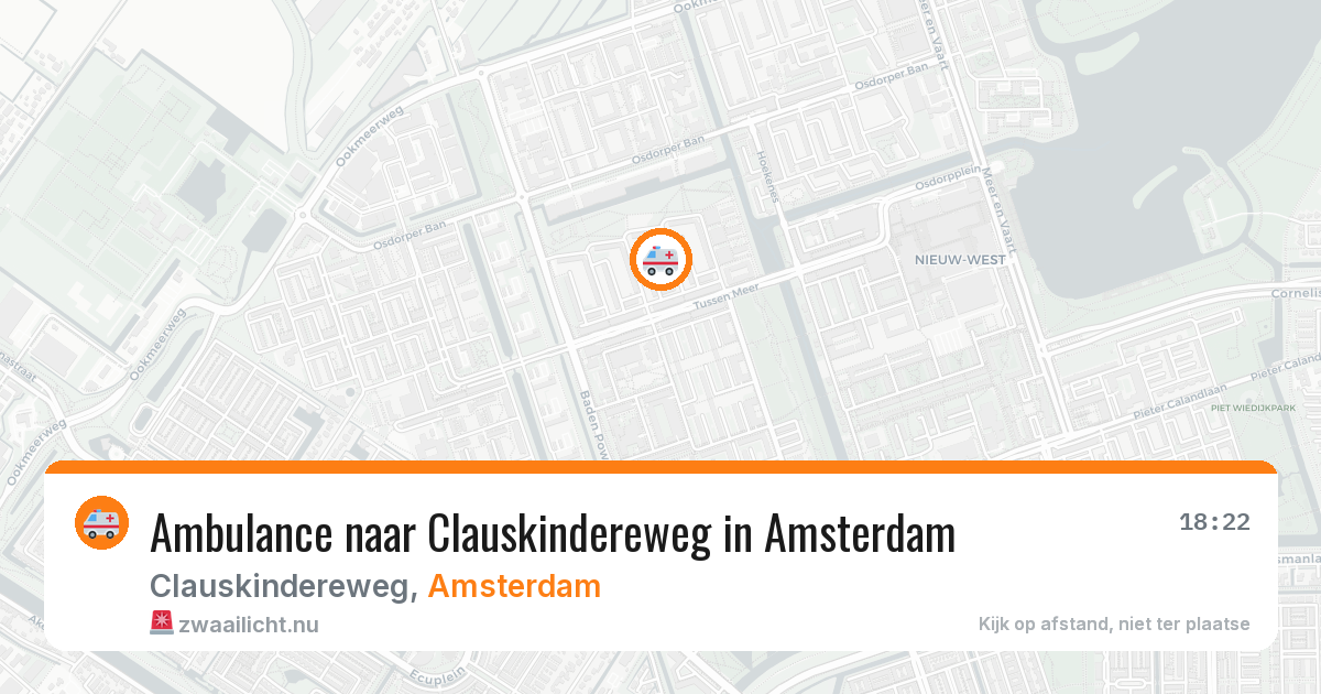 Ambulance naar Clauskindereweg in Amsterdam — 15 jul 2026