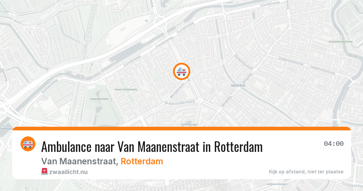 Ambulance naar Van Maanenstraat in Rotterdam — 14 jul 2026