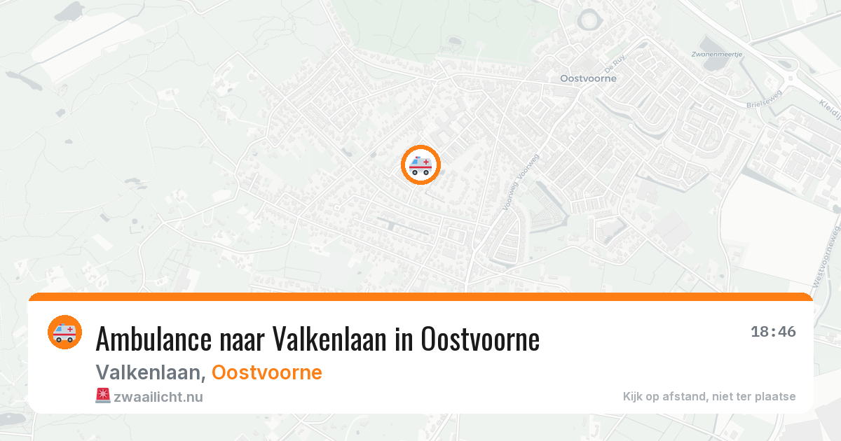 Ambulance naar Valkenlaan in Oostvoorne — 22 mrt 2026
