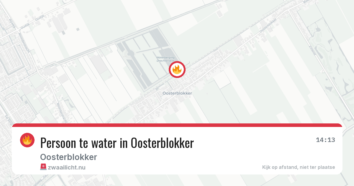 Persoon te water in Oosterblokker — 7 apr 2026