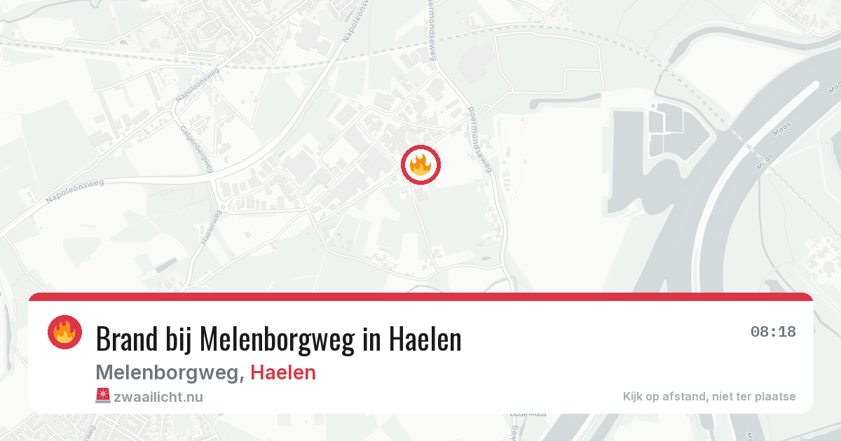 Brand bij Melenborgweg in Haelen — 29 apr 2026