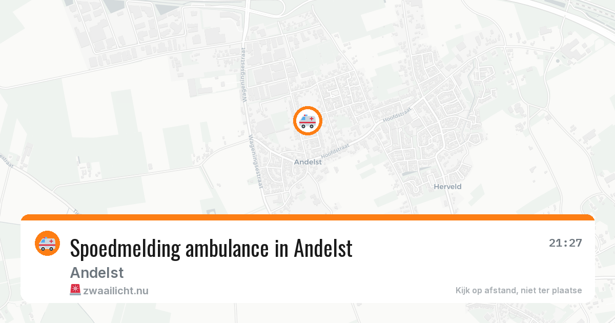 Spoedmelding ambulance in Andelst — 20 jul 2026