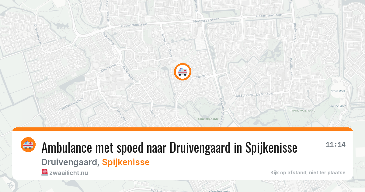 Ambulance met spoed naar Druivengaard in Spijkenisse — 20 jul 2026