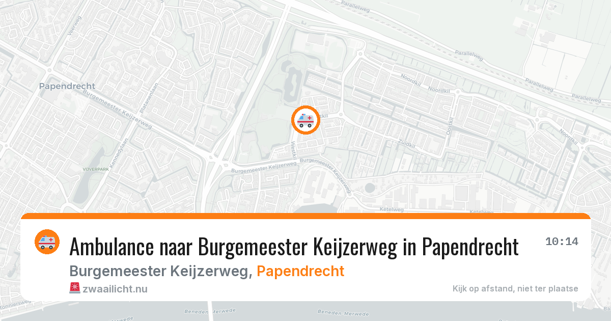 Ambulance naar Burgemeester Keijzerweg in Papendrecht — 20 jul 2026