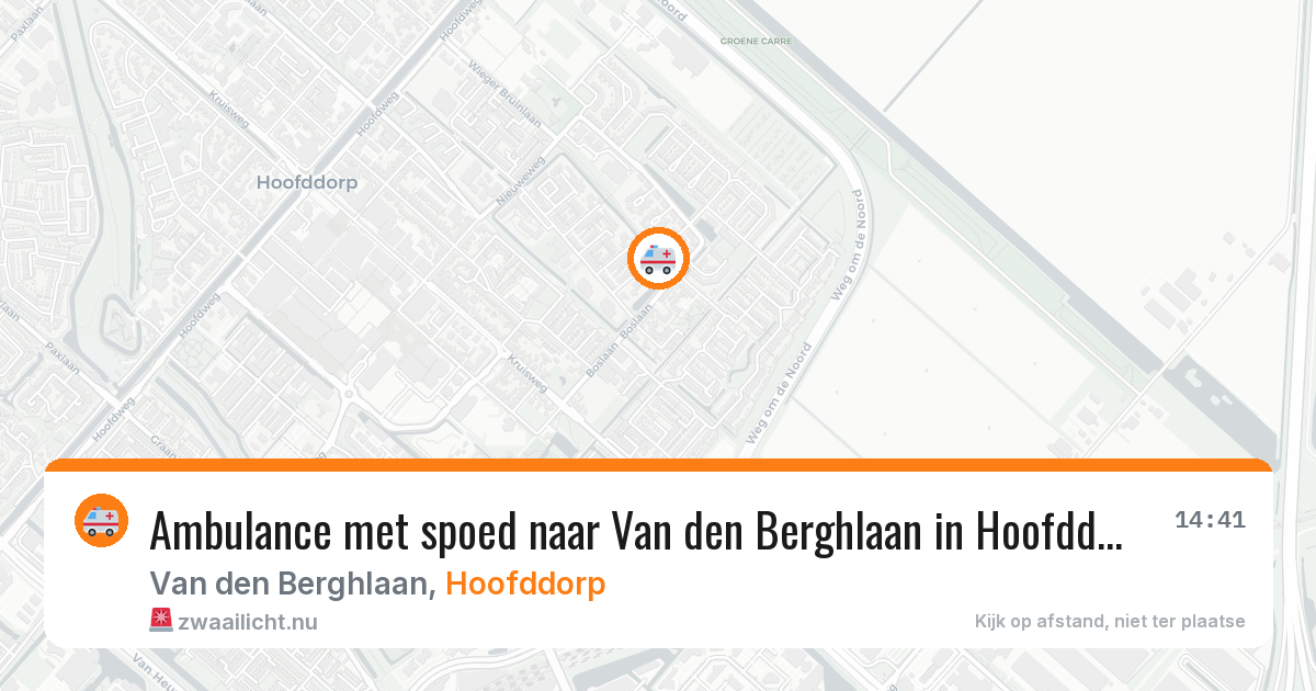 Ambulance met spoed naar Van den Berghlaan in Hoofddorp — 16 jan 2026