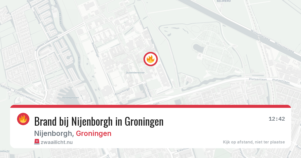 Brand bij Nijenborgh in Groningen — 25 mei 2026