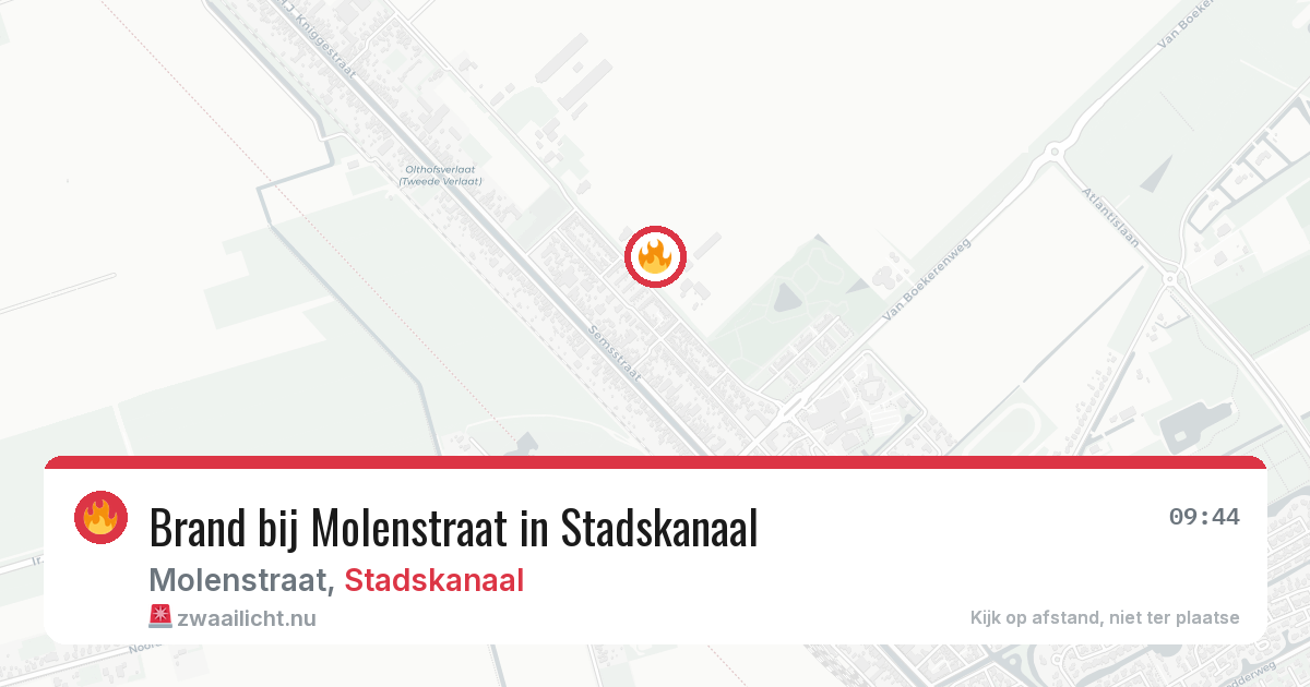 Brand bij Molenstraat in Stadskanaal — 5 mei 2026